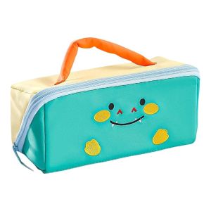 CUNXIN Large Capacity Cartoon Pencil Case Cosmetics Storage Duck Rabbit Dinosaur Korean Pencil Bag Multifunctional 6 Multi Layers Stationery Storage Bag Student