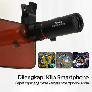 LUNA Teropong Monocular Zoom Telescope Compact 10X BAK4