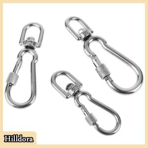 [Hilldora] Stainless Steel Swivel Snap Hooks Locking Dog Leash Buckle Quick Release Buckle Carabiner Clips For Dog Walking Camping