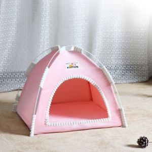 CRUSHES Breathable Cat House Warm Foldable Pet Tent Portable with Mat Pet Nest Pet Supplies