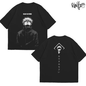 Kaos anime Gojo Satoru desain premium high quality cotton combed 24s