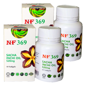 New NF369 Sacha Inchi Oil 520mg x 60 Softgel Omega 3 6 9 Singapore Brand 100% Organic Slimming Weight Loss - DND 369 Zemvelo
