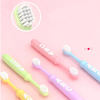 Happily Baby 10pcs Baby Toothbrush 3-12 Years Soft Toothbrush Fashion Letter Printed Protect Teeth Health for Kids Toothbrushes