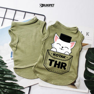 Baju Kucing Anjing Cewek Cowo Lucu Murah Gratis Ongkir -Bukipet THR Pocket Tank
