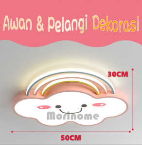 REMOTE & BARU Lampu Kamar Anak kartun Awan Pelangi dekorasi lampu Hias Plafon kamar Kreatif Minimalis Modern termasuk REMOTE kontrol YUR