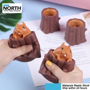Childrens Toys Halloween Decoration Scary Ghost Pumpkin Squeeze Squirrel Cup Ball Suitable for Kids Party Slime