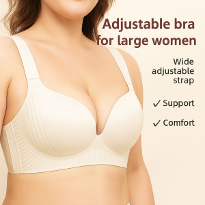 [Large Size Very Accommodating] Large Cup Thin Adjustable Bra Seamless Bra Push Up Underwear Bra Female Lingerie Intimate