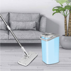 Magic Flat Mop Bucket 360 Rotating Microfiber Cloth Drying Cleaning/Mop Mikrofiber