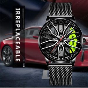 Quartz Movement Watch for Men with HollowedOut Wheel Hub and Classic Business Style