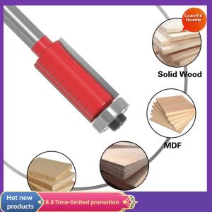 Graceful 6mm 1/4" Shank Flush Trim Router Bits End Mill For Wood Lengthened Trimming Cutt