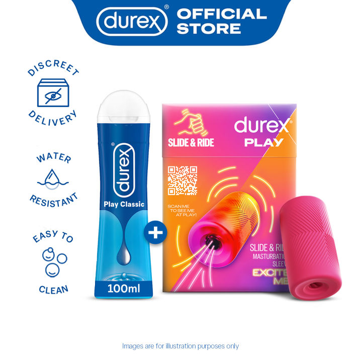 Durex Play Masturbation Sleeve & Classic Lube (Gentle on Skin) 100ML Bundle  For Man