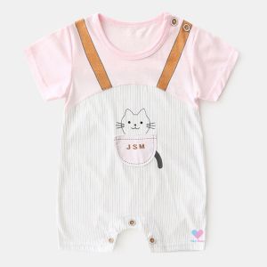 🚀ส่งฟรี บอดี้สูทเด็ก 0-1 ปี กระดุมหน้า ผ้านิ่ม บางเบาใส่สบาย ชุดเด็กแรกเกิด เสื้อผ้าเด็ก newborn ผ้าเด้ง BS267