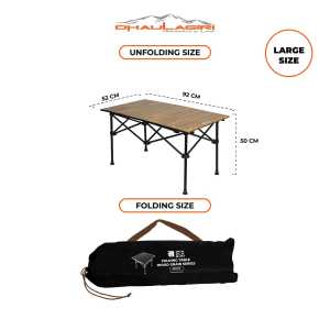 FOLDING TABLE WOOD GRAIN SERIES LARGE MEJA LIPAT OUTDOOR DHAULAGIRI MANCING