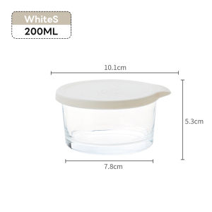 Glass Food Container Sealed Jar 200ml 260ml Storage Box Fridge Organizer Stackable Bekas Makanan
