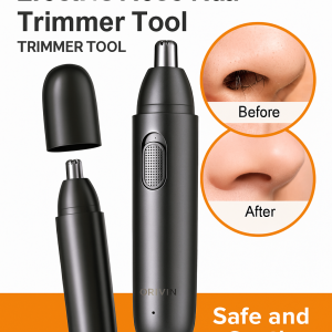 Rechargeable Electric Nose and Ear Hair Trimmer Portable Low Noise Painless Grooming Tool for Men and Women