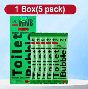 VIBE 5Pcs/Box Toilet Bowl Cleaner 99.9% Anti-Bacterial Removes Tough Stains Brush-free Foaming Toilet Cleaner