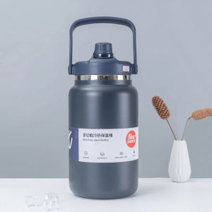 Extra Large Capacity Insulated Water Bottle/Cold Bottle 304 Stainless Steel Convenient for Outdoor Camping and Car Use Insulated Bucket Insulated Pot Outdoor Travel and Sports Water Bottle with Straw
