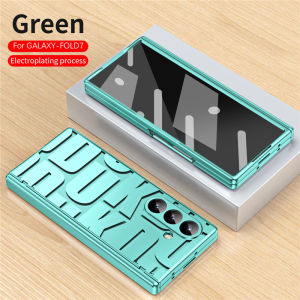 Fashion Plating Hinge Protection Phone Case For Samsung Galaxy Z Fold 8 Ultra 7 6 5 4 3 Fold8 5G Screen Protect Film Cover