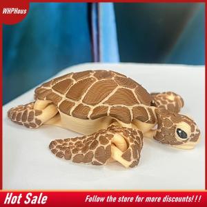 【COD】🔥🔥🔥 3D Printed Articulated Turtle Figurine Indoor And Outdoor Desktop Decoration Aquarium Landscaping Decor