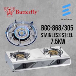 Butterfly Stainless Steel Double Gas Stove - BGC-868/305