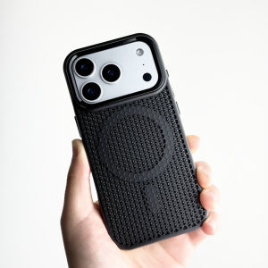 Mesh Cooling for MagSafe Phone Case For iPhone 17 17Pro Max 16 Pro 15 14 Magne Wireless Charging Metal Lens Shockproof Cover