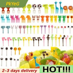 PkYeG Animal Fruit Fork Food Grade Plastic Mini Cartoon Kids Cake Fruit Toothpick Bento Lunch Bento Accessories Party Decoration Gift