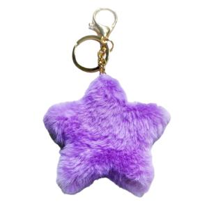 Plush Star Keychain Blue Plush Soft Touch Key Holder Key Chain Pendant For Easy Identification And Multi Purpose Use