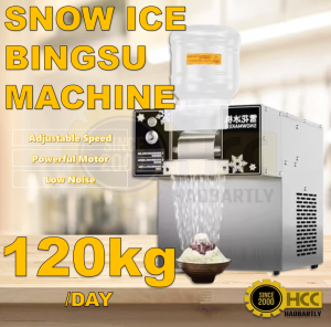 120kg/24h Medium Size Capacity Bingsu Machine Ice Shaving Electric Commercial Snow Flake Maker