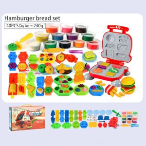 JUTBONG Plastic Clay Molds Toys Set Multicolor DIY Accessories Simulation Kitchen Toys Creative Noodles Machine Rubber Clay Mold Kits Kids Toy
