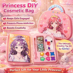 Girl Makeup Toy Set Princess Dress-Up Play Beauty Kit Non-Toxic Learn and Play Childrens Make Up Toy Girls Birthday Gift