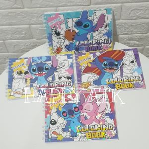 BUKU MEWARNAI GAMBAR STITCH / COLORING BOOK KREATIVITAS ANAK 20.5CM x 14.5CM KARAKTER LILO STITCH