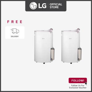 [Online Exclusive] [Pre-Order] LG MD19GQGA1 30L PuriCare™ Dehumidifier [Bundle of 2] | Dual Inverter (76m2) | Ionizer | ThinQ™(Wifi)