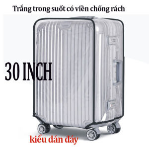 Bao hành lí trùm vali du lịch 20-22-24-26-28-30 inch thun 3d - nhựa trong suốt