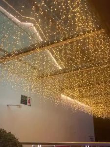 Waterproof 100/216LED Light Icicle Waterfall Fairy String Curtain Lights Garland Outdoor Wedding Party Festival Decor