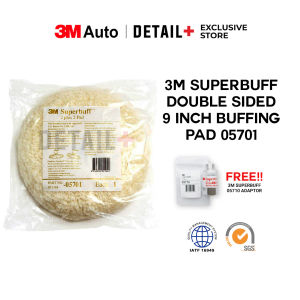 [FREE ADAPTOR] 3M SUPERBUFF DOUBLE SIDED 9INCH WOOL BUFFING PAD 05701