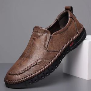 [Free Shipping] MenS Soft-Soled Leather Loafers 2026 Spring/Autumn New Collection Slip-On Style Suitable For Business And Driving Casual Leather Shoes