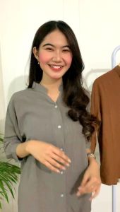 KEMEJA CRINCLE WANITA KEMEJA ATASAN BLOUSE KEMEJA BASIC WANITA POLOS KOREAN STYLE