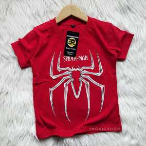 KFS 74 Kaos Anak Laba Spiderman Keren Katun 30 1 sampai 10 Tahun