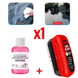 1-Second Windshield Grease Removal: Instant Powerful & Precision Degreaser car oil film remover Glass is smooth and clean car glass oil film cleaner 玻璃油膜去除剂 油膜去除剂 去油膜 Easily removes oil film/Nano coating/Fast onset of action watermark remover car glass