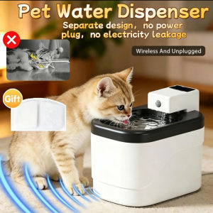 Wireless Smart Cat Water Dispenser Motion Sensor Auto Circulate Filter Quiet Pet Water Dispenser Charging Free 2L Continuous Flow