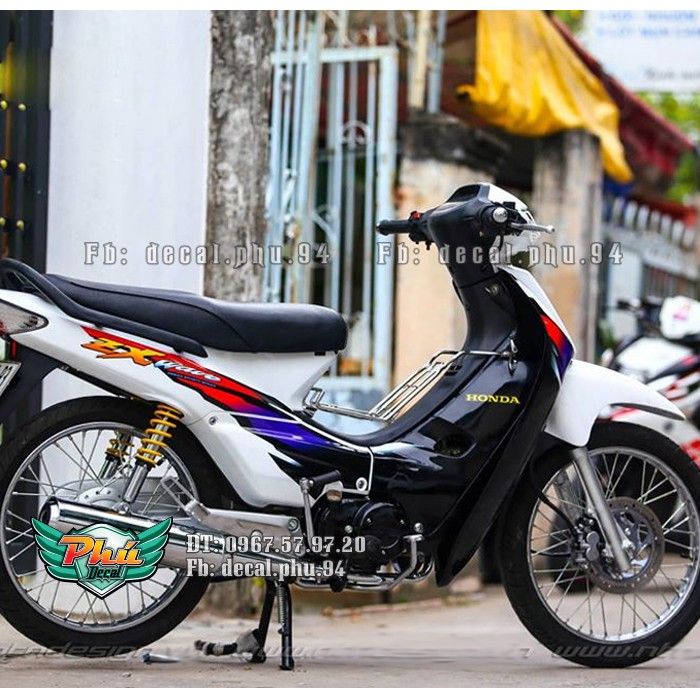 Tem rời Wave nhỏ ZX trắng đen (P) | Lazada Việt Nam
