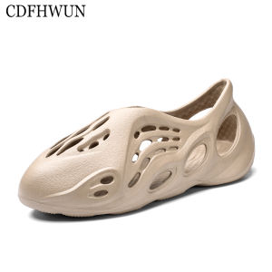 CDFHWUN Sandals for Men Beach Shoes Coconut Hole Shoes Breathable Casual Sandals Men Slippers