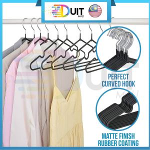 Duitmali Hanger Baju Penyangkut Tudung Besi High Quality Premium Stainless Steel Anti Slip Cloth Hanger