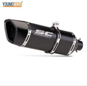 470MM Length 51mm Motorcycle Exhaust Tail PIPE Modify Motocross Exhaust Muffler End PIPE Carbon Fiber DB Killer For CBR500R CB500F Z900 R6 R3 ATV Dirt Pit Bike R1 R1200GS gsx750 Z900 Z400 cbr650 ETC