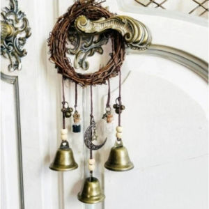 MLADEN Vintage Metal Classic Protective Bell Wind Chime Black-And-White Blessing Bottle Bell Hanging Decor
