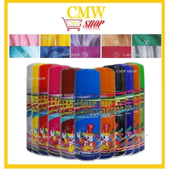 Hair Colour Spray / Color Hair Spray Fashion (125ML/120ML) Lazada