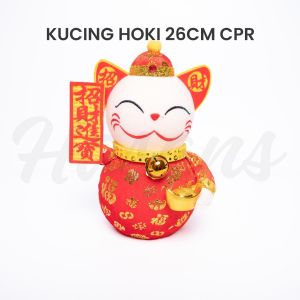 Kucing Maneki Neko / Kucing Hoki / Kucing Cina / Patung Kucing Keberuntungan / Pernak Pernik Imlek / Kucing Hoki 26Cm Cpr