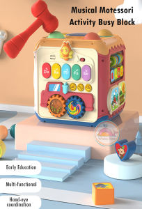 Children Musical Montessori Activity Busy Block gift toy
