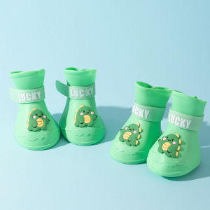 รองเท้าสุนัขฤดูร้อนสำหรับสุนัขขนาดใหญ่ รองเท้าบู๊ตกันฝนซิลิโคนการ์ตูน รองเท้าบู๊ตกันน้ำสำหรับสุนัขพันธุ์โกลเด้นรีทรีฟเวอร์ ลาบราดอร์ ขายส่ง
