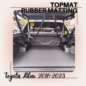 Topmat customized rubber matting for pickup bed made for toyota hilux 2016-2025 ripple